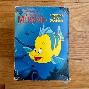 McDonald's Flounder Plush Ornament 1989 Little Mermaid